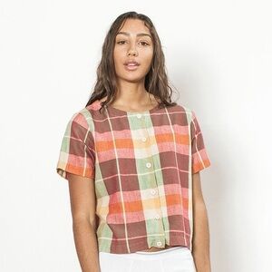 Ace & Jig Colorful Plaid Button Down Shirt